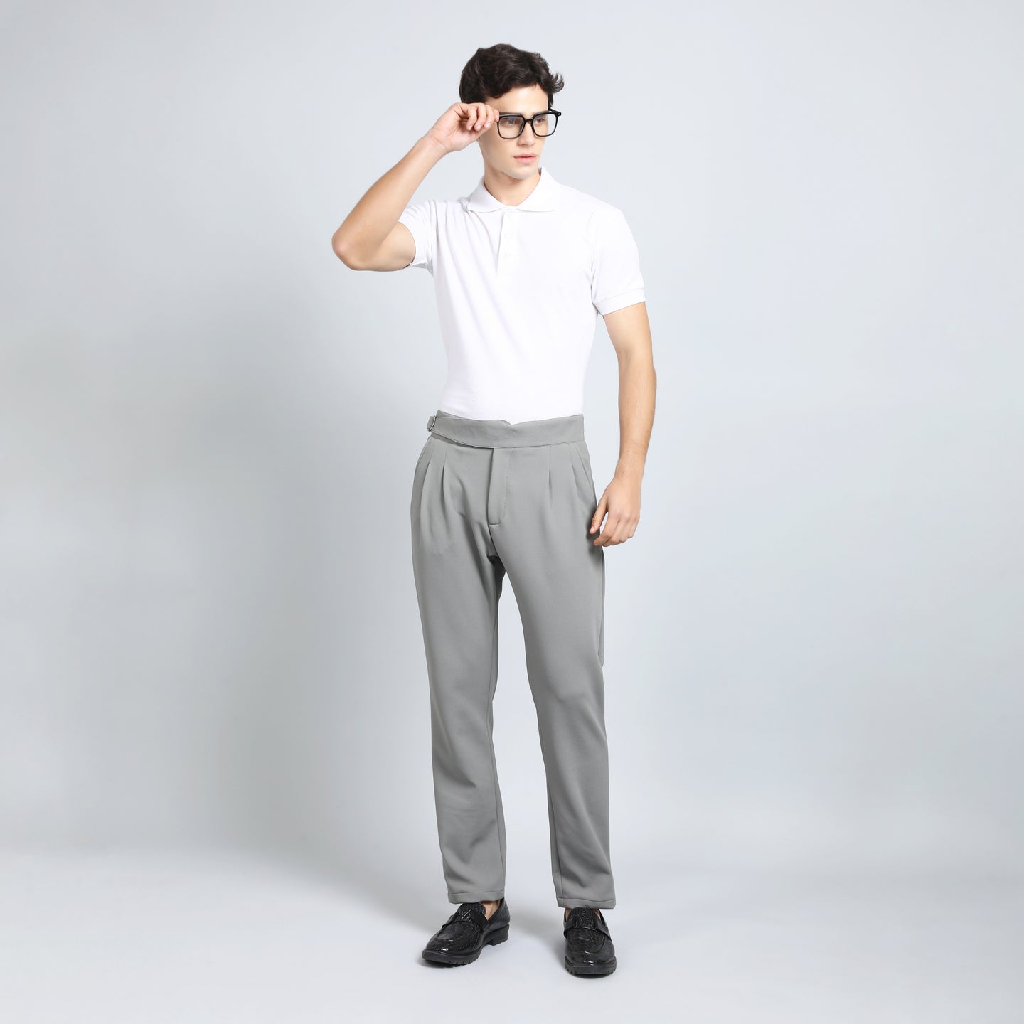 ULTIMATE GRAY SLIM FIT GURKHA TROUSERS 4797-3